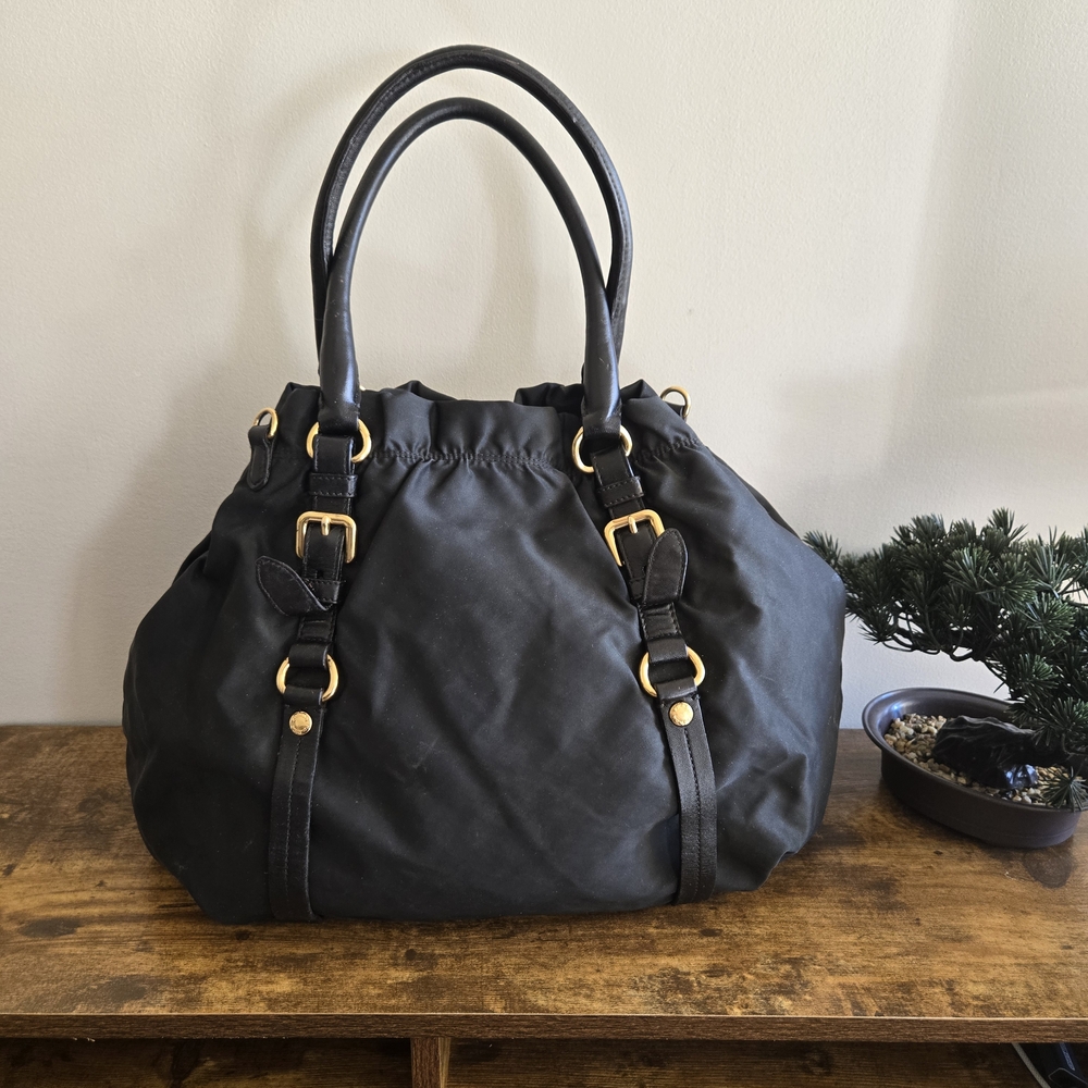 Prada Hobo Black Women's Bag Authentic - Picture 2 of 16